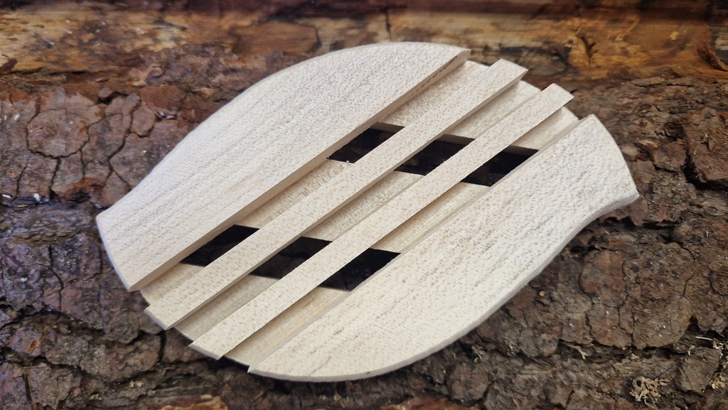 Porte savon en bois - Feuille